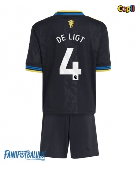 Manchester United Matthijs de Ligt #4 Echipament de Fotbal Replică 2025-26 Copii Treilea (+ Șorturi)
